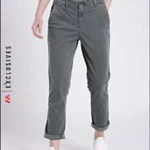 Grey girlfriend chinos pant